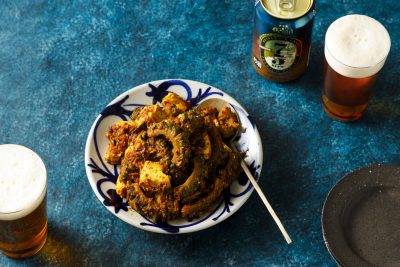 ゴーヤと豆腐のチャンプルーマサラ ×オリオンビール75BEER IPA